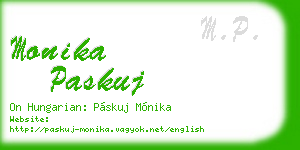 monika paskuj business card